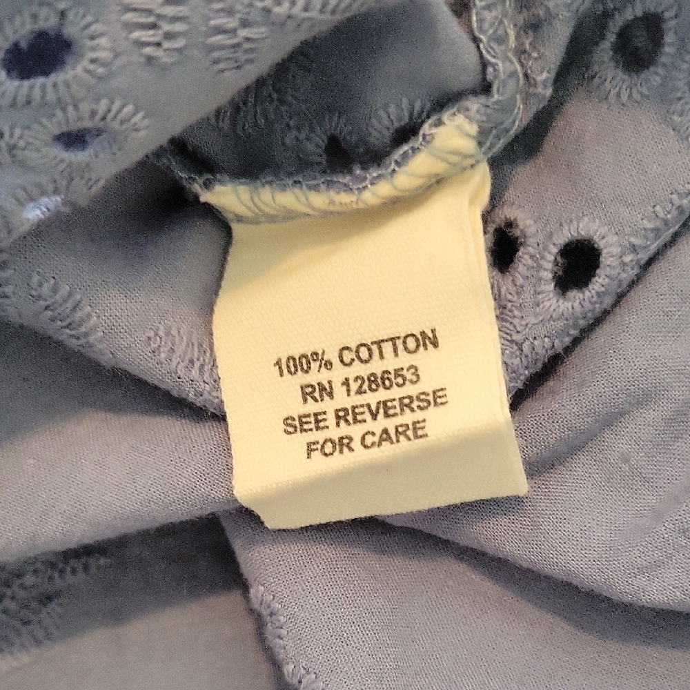 Universal Thread Blue Eyelet Blouse - image 6